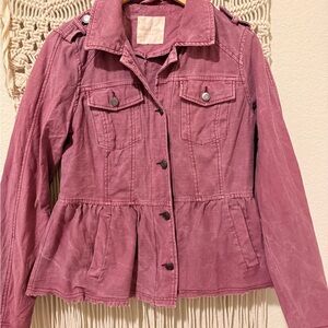 Altar’d State Mauve Utility Jacket –‎ Women’s Large | Trendy Casual Outerwear